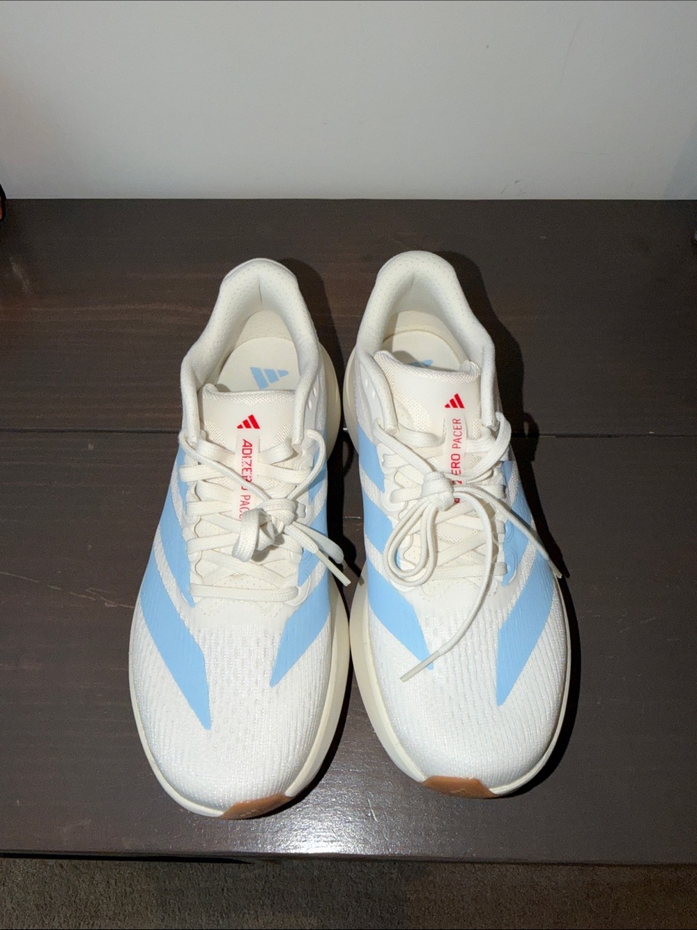 adidas Women’s White & Light Blue Athletic Running Shoes